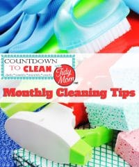 Countdown to Clean. Monthly Cleaning Tips at TidyMom.net Using this method, you'll get your house clean without back-breaking effort. Remember, the more often you clean, the less build up you'll have.