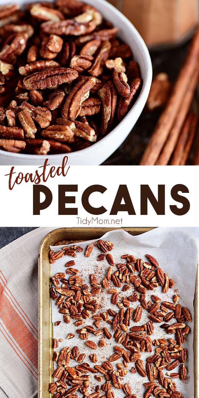 toasted pecans photo collage