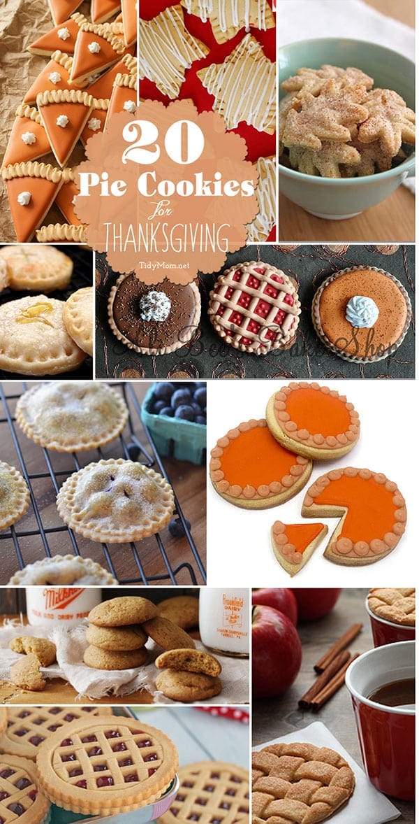 20 Pie Cookies to make for Thanksgiving! at TidyMom.net