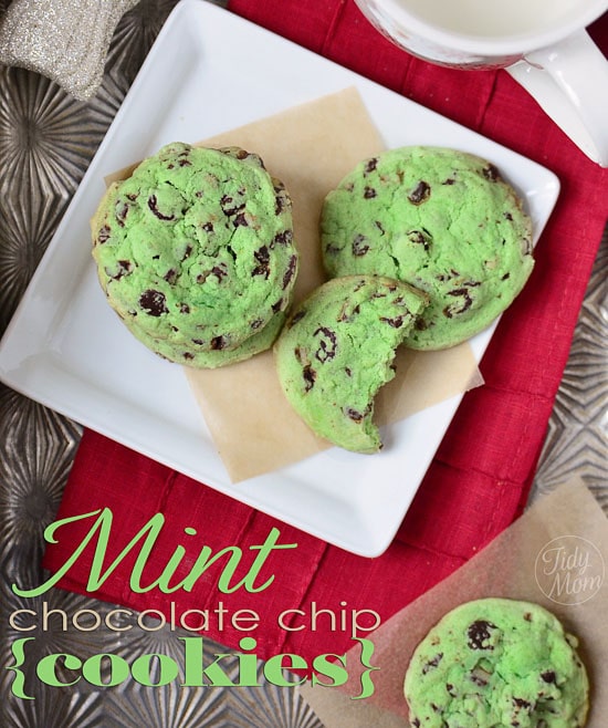 mint chocolate chip cookies