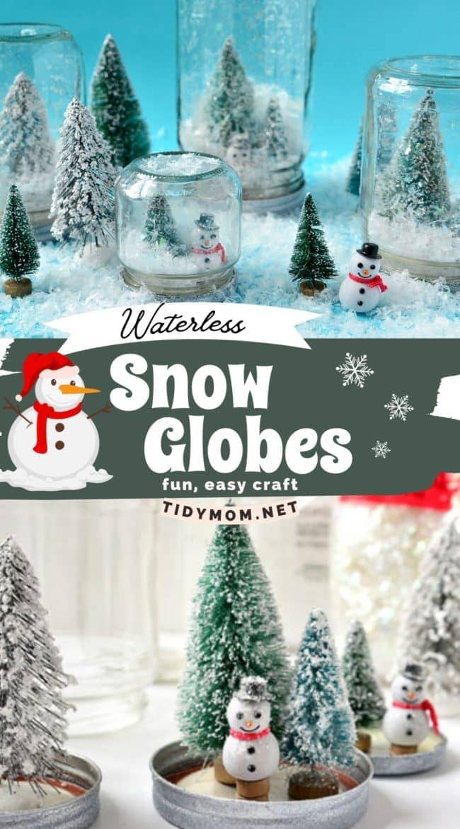 Easy Waterless Snow Globes collage