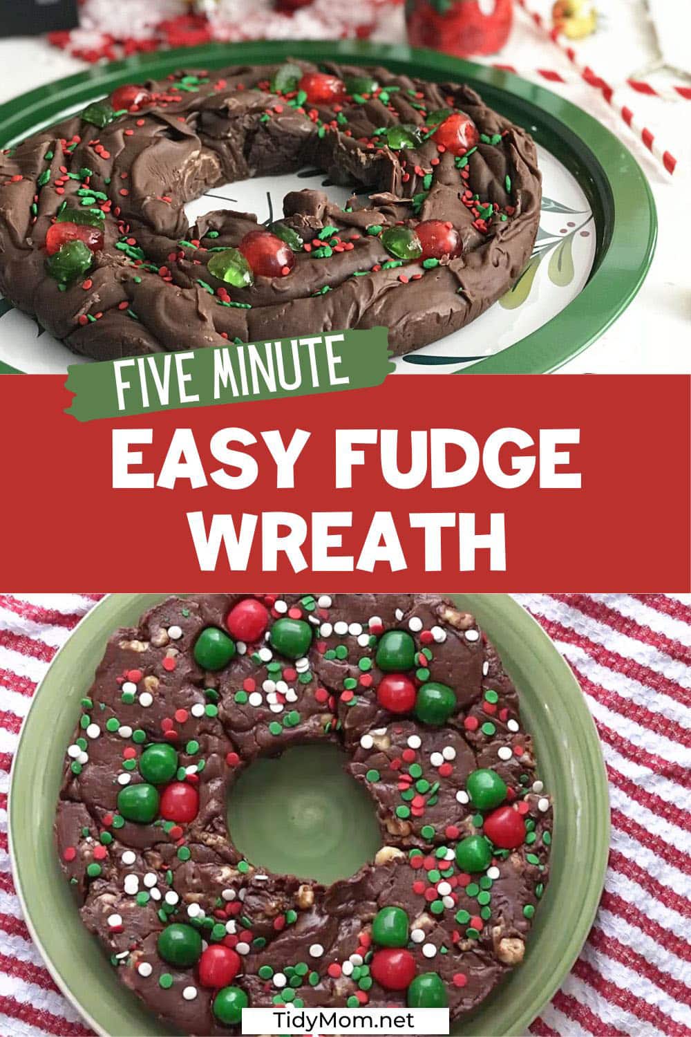 Five Minute Fudge Wreath