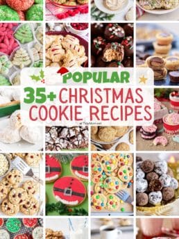 photo collage of a large variety of christmas cookies