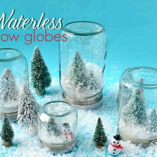 waterless snow globes display