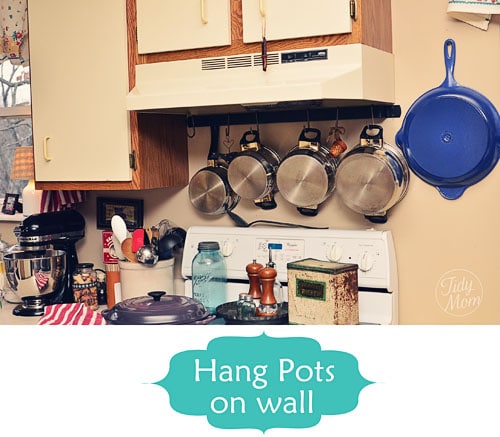 Pot rack | Smart Organizing Tips for the Kitchen