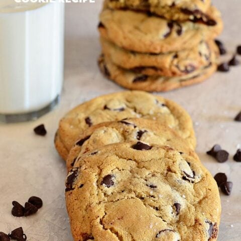 stack of the best chocolate chip cookies