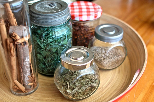 spices in jars