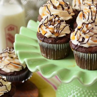 Bailey's Chocolate and Caramel Cupcakes