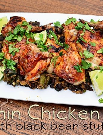 Cumin Chicken with Black Bean Stuffing