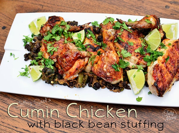Cumin Chicken with Black Bean Dressing