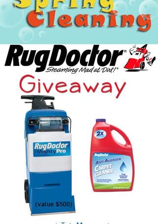 Rug Doctor Giveaway at TidyMom