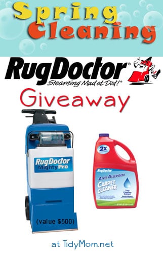 Rug Doctor Giveaway at TidyMom