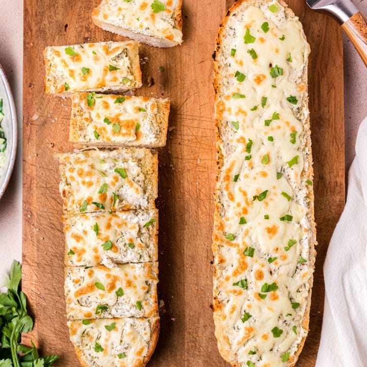 2 fresh baked loaves of Garlic Cheese Bread