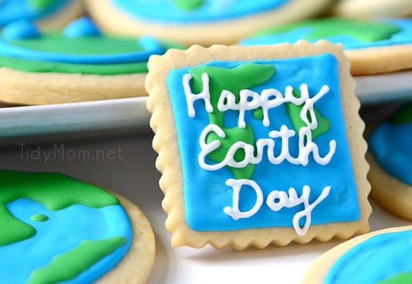 Happy Earth Day cookies-TidyMom