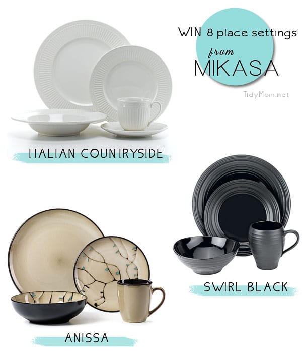Mikasa Giveaway WIN 8 place settings from TidyMom