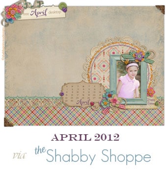 Shabby Shoppe April 2012 free desktop background