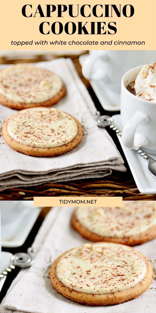 CAPPUCCINO COOKIES on a napkin