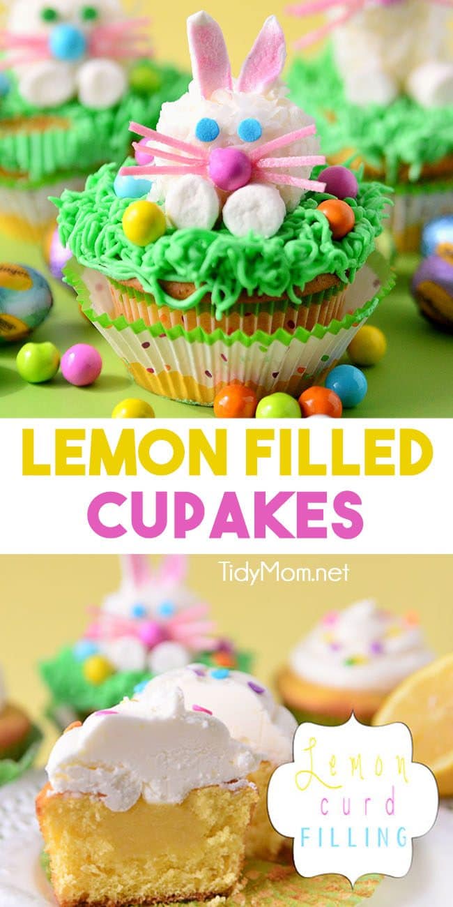 Bunny Lemon filled Cupcakes with Lemon Buttercream