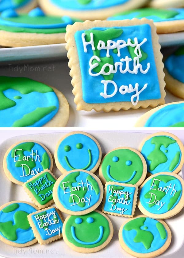 Happy Earth Day Cookies at TidyMom.net