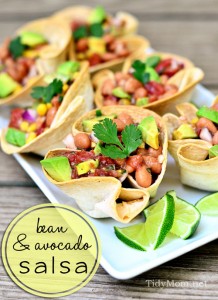 bean and avocado salsa at TidyMom