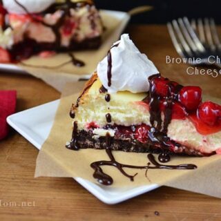brownie cherry cheesecake -TidyMom