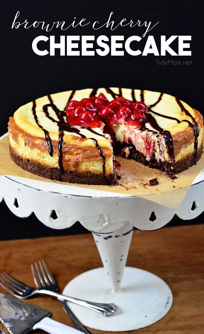 brownie cherry cheesecake