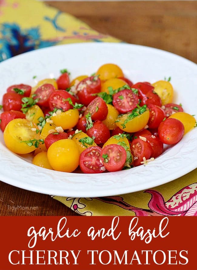 Garlic and Basil Cherry Tomatoes