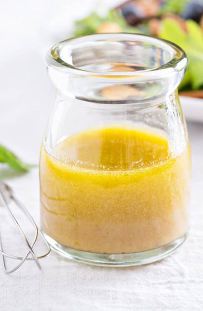 Honey Vinaigrette Dressing in a jar