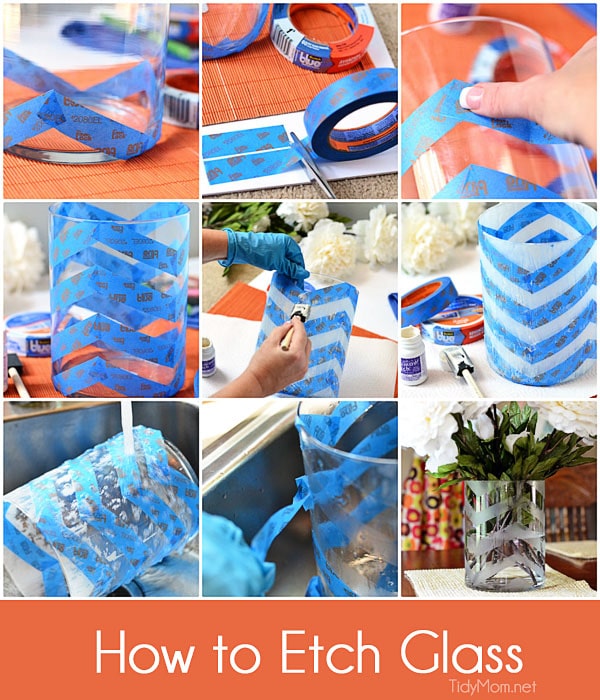 How to etch glass .  tutorial at TidyMom.net