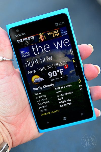 Weather on my Windows Phone
