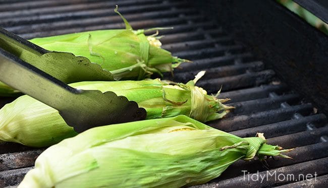 How To Grill Corn on the Cob: put on grill