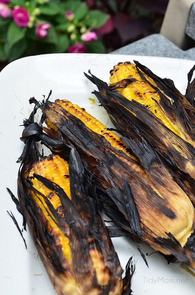 How to grill corn on the cob.