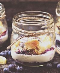 Lemon Blueberry Bread Pudding from Desserts in Jars Cookbook at TidyMom