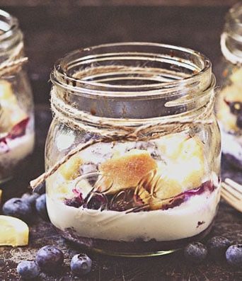 Lemon Blueberry Bread Pudding from Desserts in Jars Cookbook at TidyMom