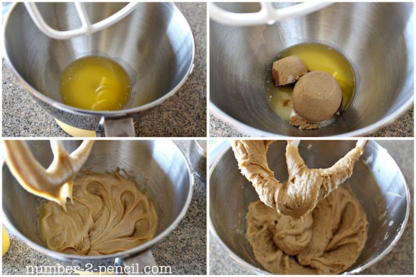 mixing skillet cookies