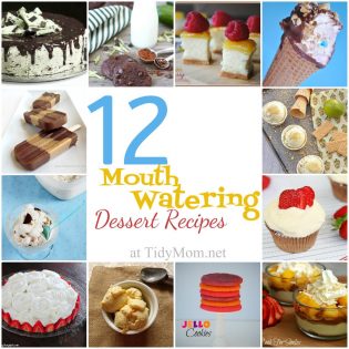 12 Mouth Watering Dessert Recipes at TidyMom.net
