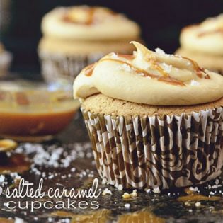 Salted Caramel Cupcakes at TidyMom.net