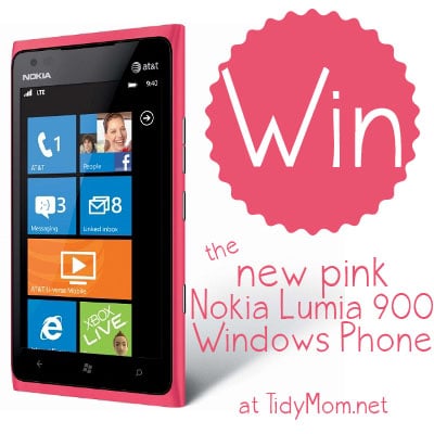 Win Lumia 900 Pink Windows Phone at TidyMom