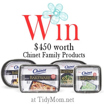 chinet bakeware Giveaway at TidyMom.net