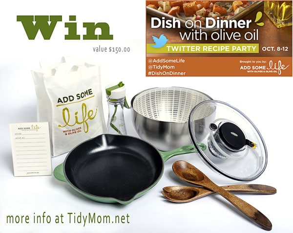 Dish on Dinner Recipe Party Giveaway at TidyMom.net week of Oct 8, 2012 #DishonDinner