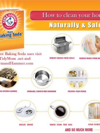 How to clean clean your home using ARM & HAMMER baking soda at TidyMom.net