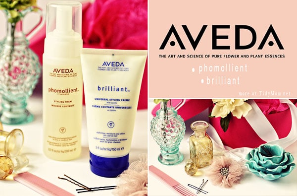 TidyMom favorite Aveda Hair styling products