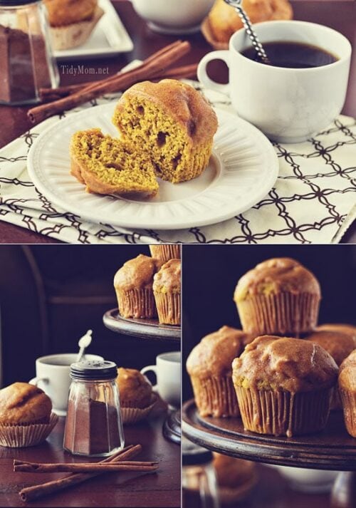 Glazed Pumpkin Doughnut Muffin Recipe