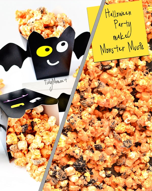 Halloween Party Popcorn recipe at TidyMom.net