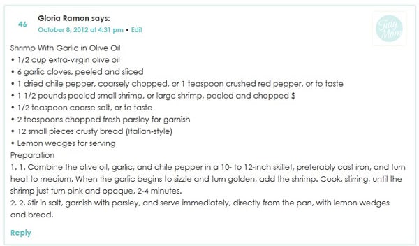Shrimp with Garlic in Olive Oil recipe