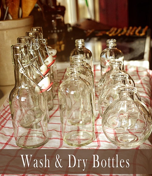 Wash & Dry Bottles for Homemade Vanilla