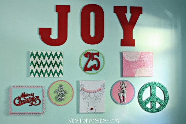 Make a #Christmas Gallery Wall at TidyMom.net with NestofPosies.com