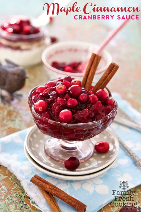 Maple Cranberry Sauce at FamilyFreshCooking.com