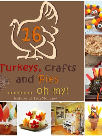 Thanksgiving Turkeys Crafts and Pies at TidyMom.net