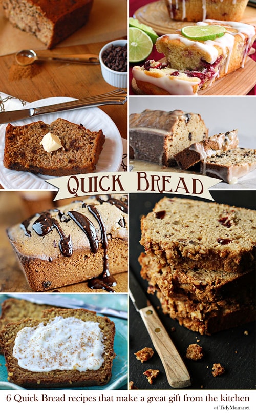 6 quick bread recipes great for gift giving at TidyMom.net